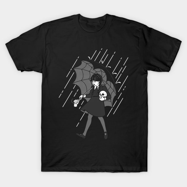 Salty Goth Girl T-Shirt by Lauderdalle